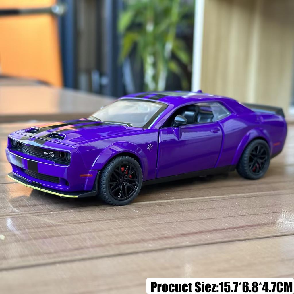 1:32 Литой Металлический Модель Автомобиля Совместимый с Dodge Challenger SRT Hellcat Redeye Суперкар Миниатюрный Праздничный Подарок
