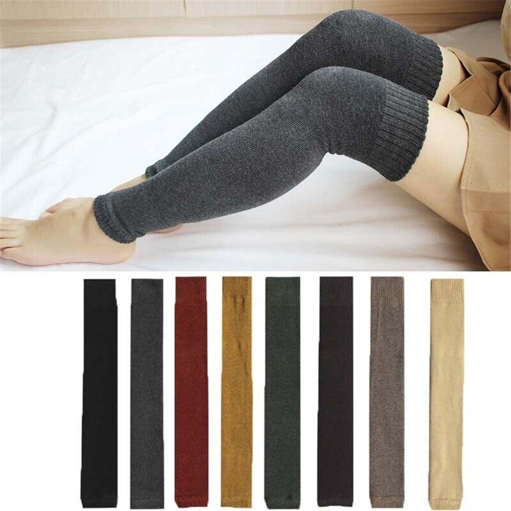 Soft Thick Warm Knitted Ankle Warmer Leg Warmers Long Boot Socks Foot Covers