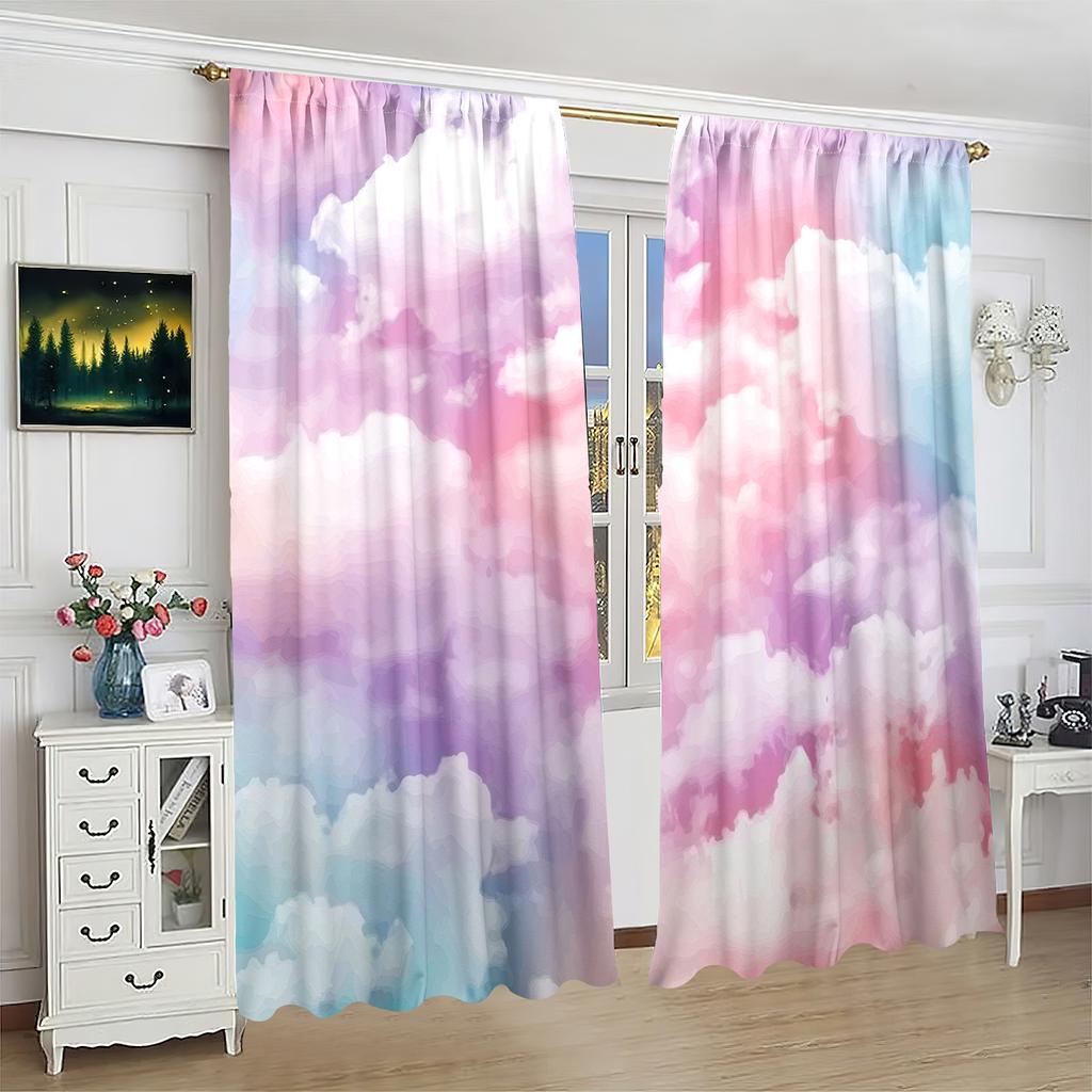 2 шт. - на заказ - напечатанная штора - материал полиэстер - для спальни гостиной кабинета занавеска, препятствующая приватности