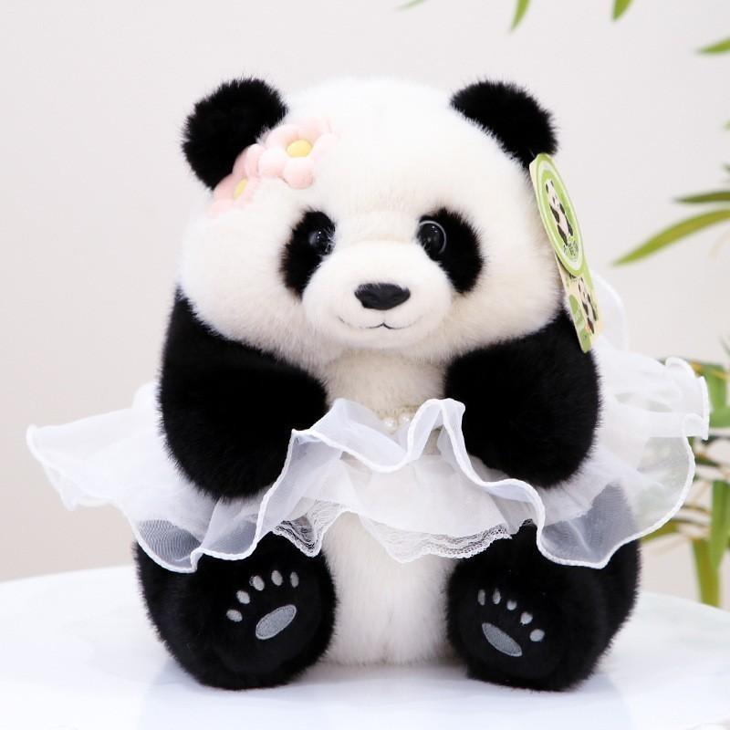 Adorable Plush Princess Panda Toy Ultra Soft Stuffed Animal Ideal Gift For Girlfriend