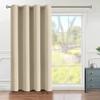 Dehome Blackout 150cm Wide X 200cm Single Grommet Room Thermal UV Protection Curtains, Long, Beige, Panel, Style, Divider, Privacy, Insulation,
