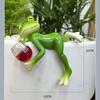 Hanging Flower Pot Edge Frog Decorative Ornaments Hanging Decorative Simulation Animal Ornament