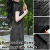 50x114cm Chinese Style Retro Luxury Mulberry Silk Fabric Bamboo Leaf Pattern FabricAncient Hanfu Costume Cheongsam Apparel