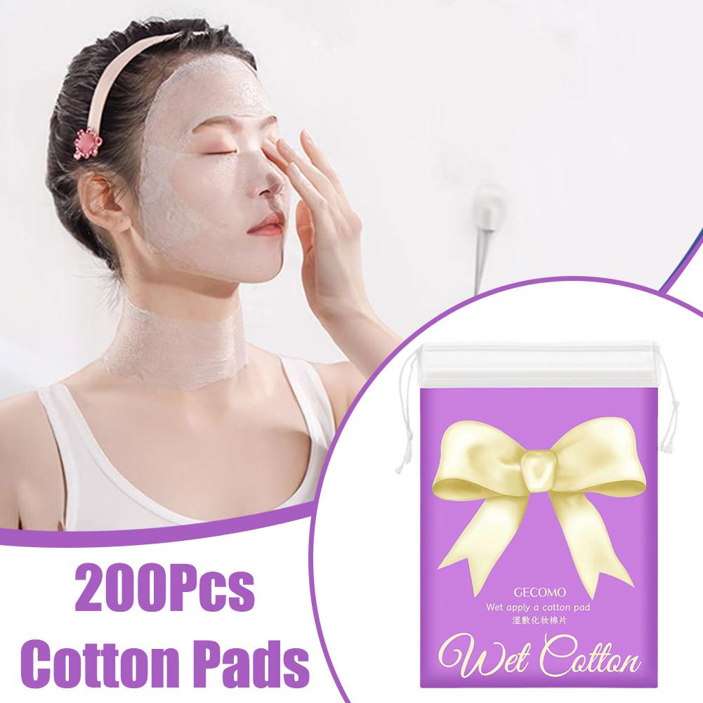200 Pieces Stretchable Cotton Pad Elastic Disposable Makeup Cleaning Cotton Pad Makeup Moisturi U5W6
