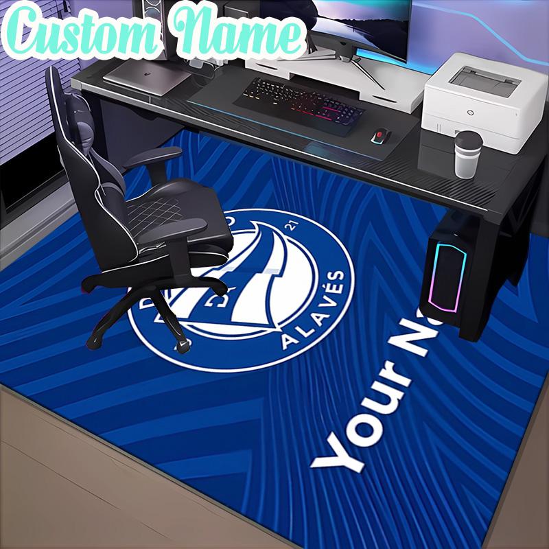 Custom Name Deportivo Alaves Crest Rug, Office Rug, Chair Rug, Carpet for Living Rooms, Doormat Game Rug Home Decor Christmas Gifts