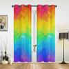Радужные акварельные градиентные оконные шторы для гостиной, роскошные занавески для спальни, кухонные шторы, шторы