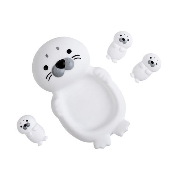 Cute Otter Family Bath Toys Set Soft Water Play Animals for Kids Mother Otter And Baby Otters Toy Fun Otter Swimming Toy