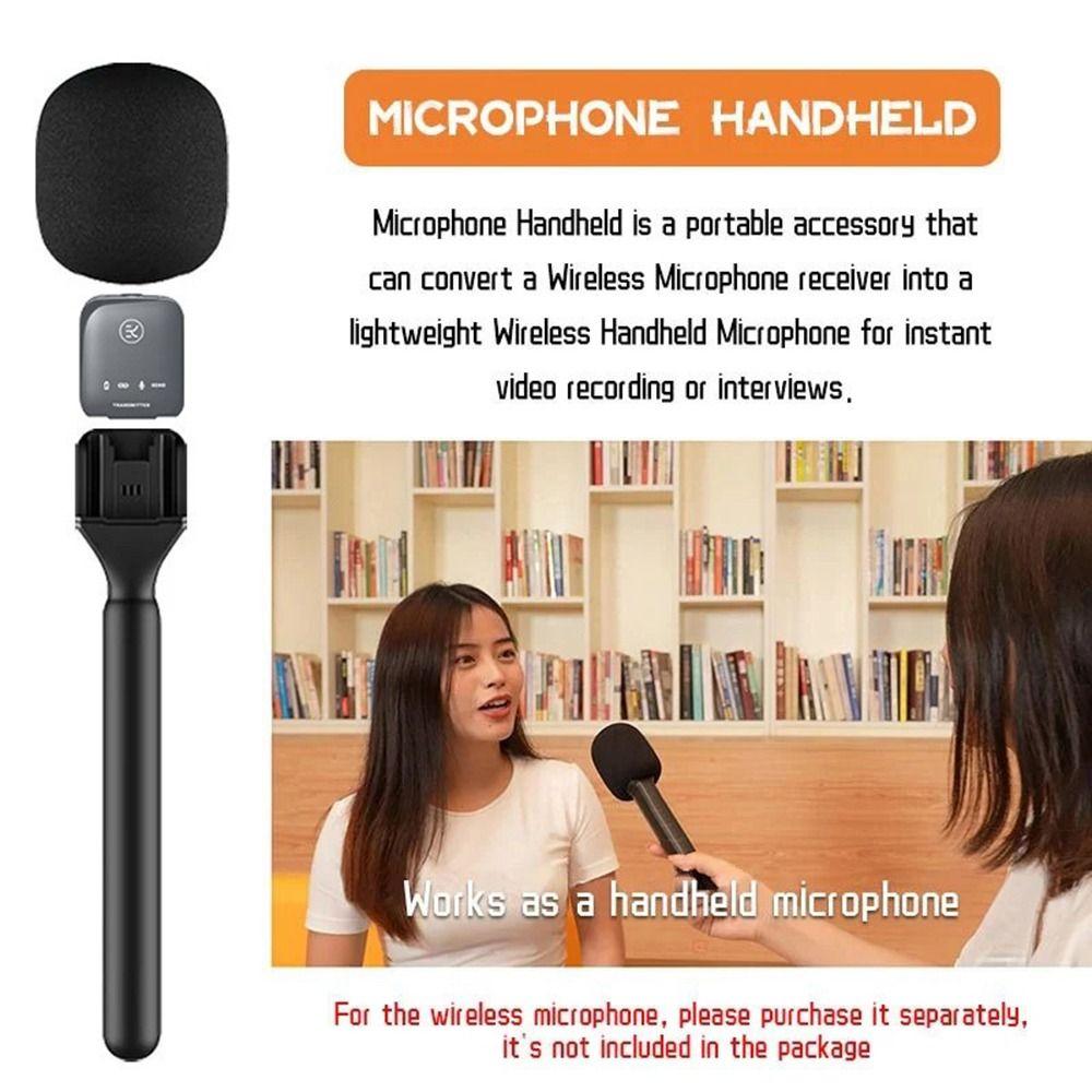 with Windproof Sponge Lavalier Interview Microphone Adaptor Microphone Grip Stick for RODE GO