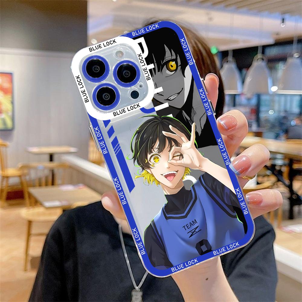 Hot Blood Anime Blue Lock Phone Case For iPhone 14 13 12 Mini 11 Pro Max X XR XS 7 8 SE 2020 Plus Soft Silicone Transparent Cove
