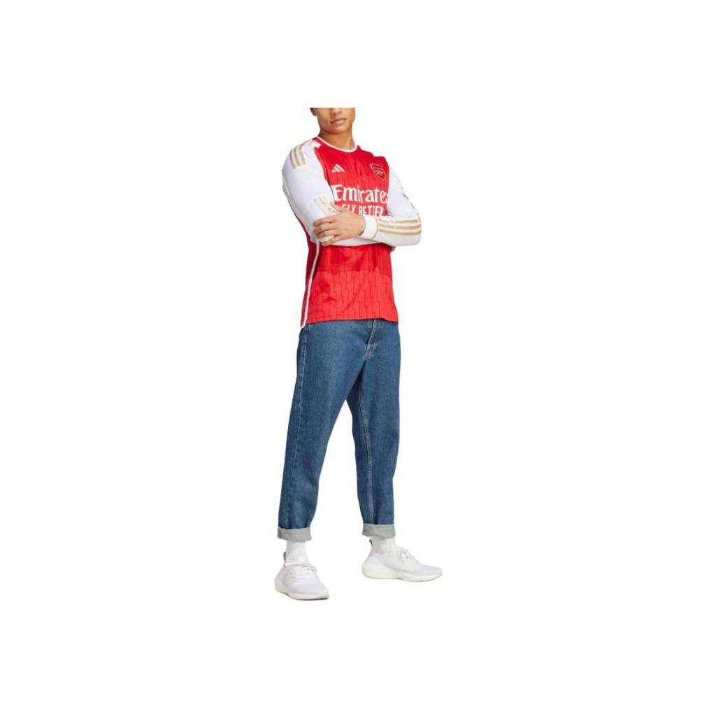 Adidas Arsenal 23/24 Домашняя майка с длинным рукавом Better Scarlet/White Мужская уличная одежда HZ2085