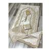6 Piece Velvet French Laced Dowry Box Boxed Prayer Rug Set Bride Groom Set