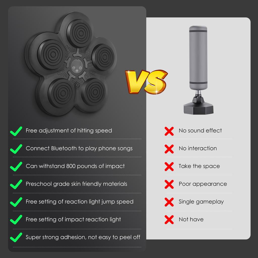 Музыкальный бокс-машина Музыкальный электронный бокс-бокс с настенной мишенью и 5 лампами и датчиком Bluetooth