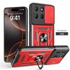 Бронированный чехол для Motorola G15 G05 G35 G45 G55 G75 G85 Edge 50 Fusion 5G с выдвижной защитой камеры, кольцом-держателем, противоударный чехол, Fundas