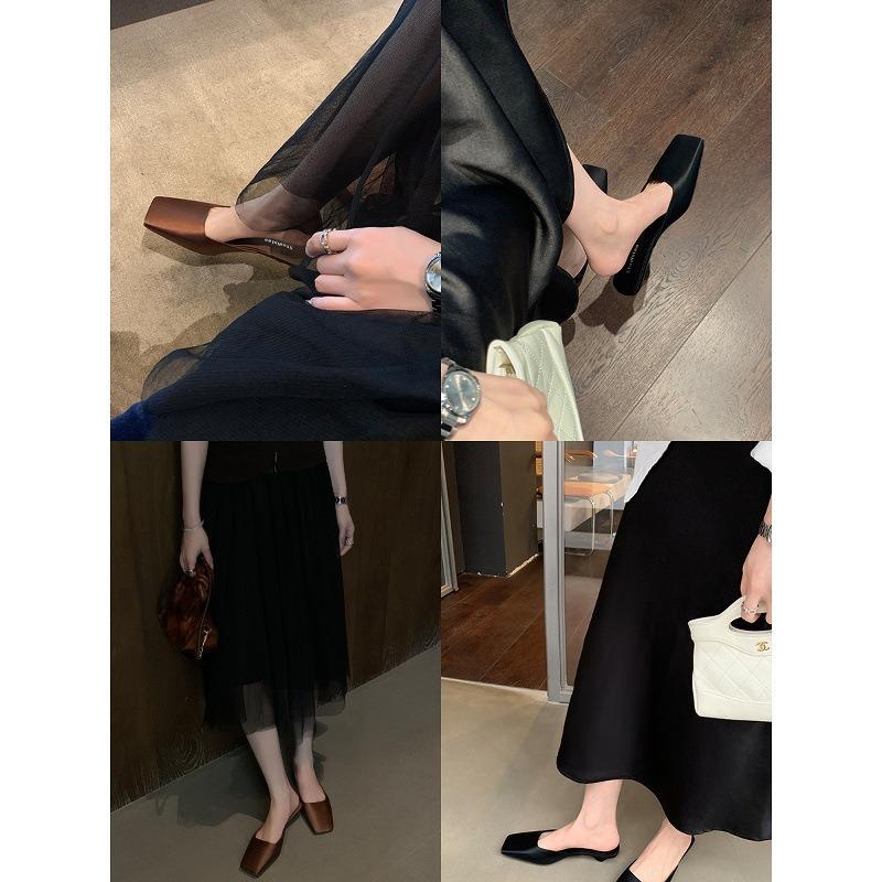 Овчина квадратный носок шелковый треугольный каблук сумка голова тапочки женские летние сандалии высококлассные туфли