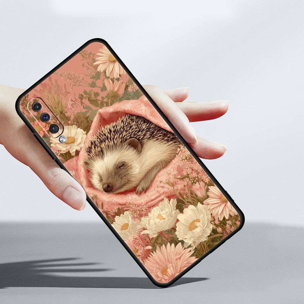 Чехол для телефона с дизайном ежика для Samsung Galaxy A56 A36 A26 A34 A17 A16 A06 A14 A12 A54 A72 A70 A24 A22 A20e A52 A50 A40 A32
