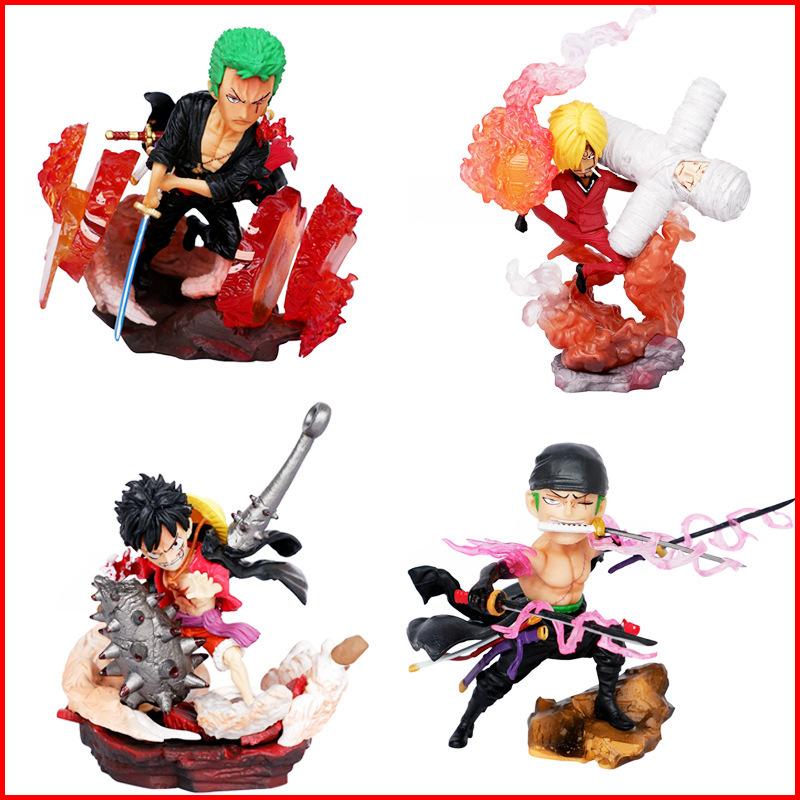 ONE PIECE animation figure straw hat group G5 Luffy Sanji Sauron Aisi Daiwa two-dimensional model figure ornament