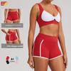 Womens Colorblock Yoga Shorts With High Elastane For Running And Fitness Training