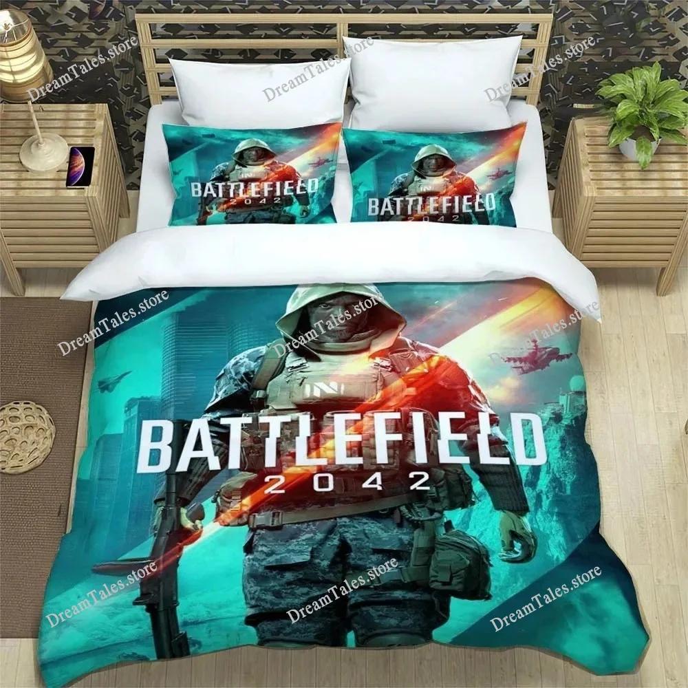Игровые Постельное Белье Battlefield 3d Изысканный Набор Постельных Принадлежностей Пододеяльник Комплект Покрывал Набор Постельного Белья Роскошный Подарок на День Рождения7