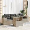 VidaXL Garden Lounge Set 5 Pcs with Light Grey Cushions Wicker 3326723