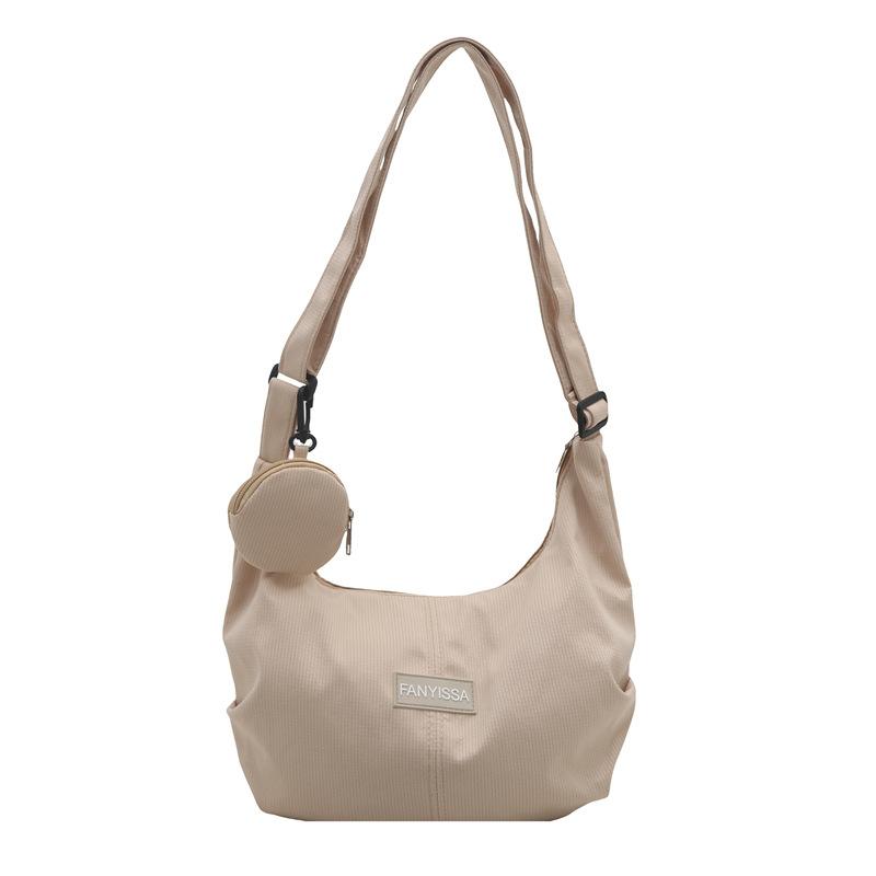 Korean Ins Large Capacity Shoulder Bag Women's Simple and Versatile Dumpling Bag Girl Student Commuting Crossbody Bag