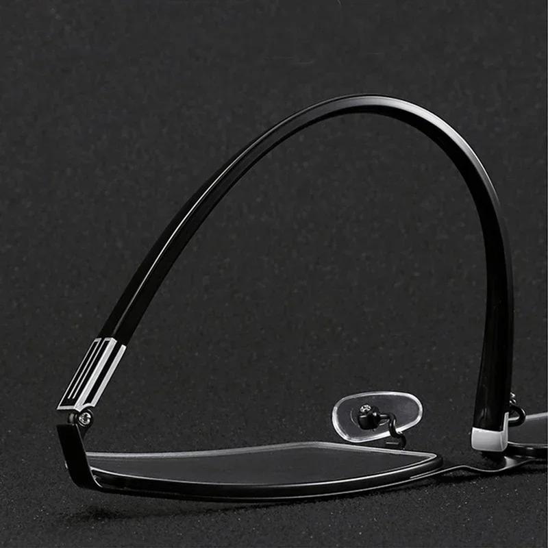 Mens Bifocal Reading Glasses Business Style Progressive Vision Adjustment Eyeglasses for Near Far Sight Presbyopia