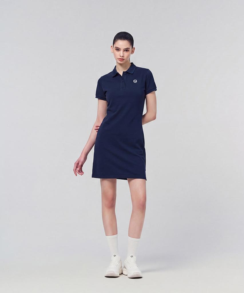 Женское платье-поло из пике SERGIO TACCHINI (военно-морской флот)