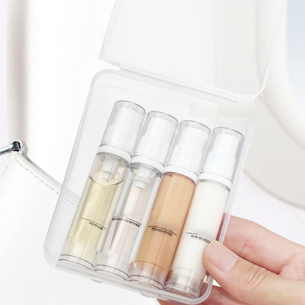 3/4Pcs Refillable Travel Refillable Bottle Set Empty Cosmetic Container Gel