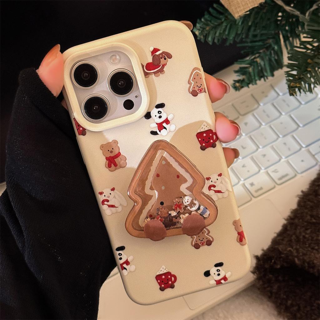 Cookie Shaking Stand Iphone16 Apple 17promax Mobile Phone Case 14 Fun 13 Soft 15 Suitable for 11 Sets