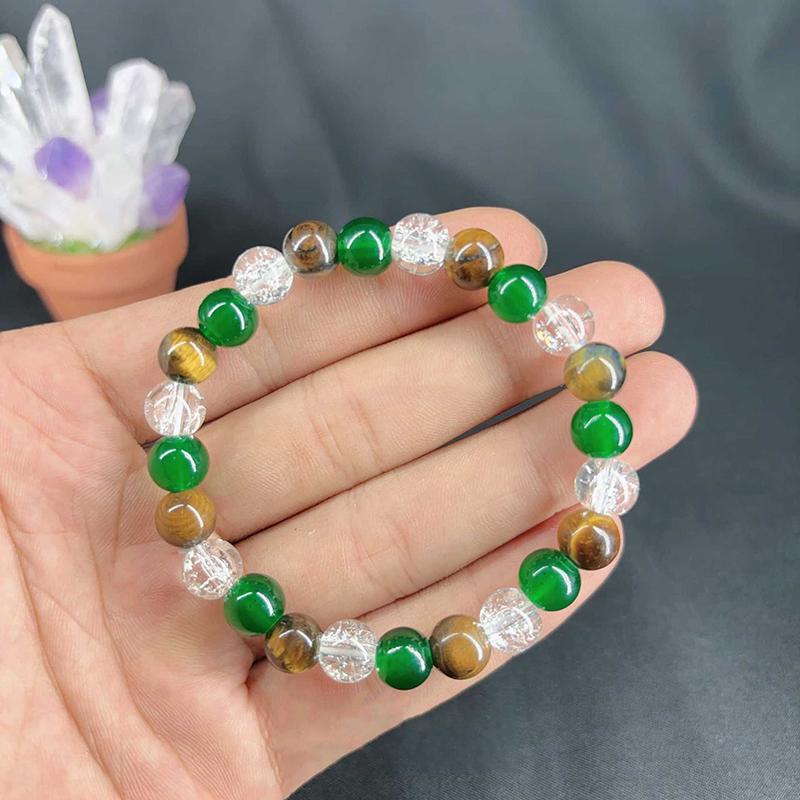 Простые универсальные лечебные браслеты для женщин и мужчин, натуральный камень, бисер, эластичный браслет, ювелирные изделия, аксессуары, подарки