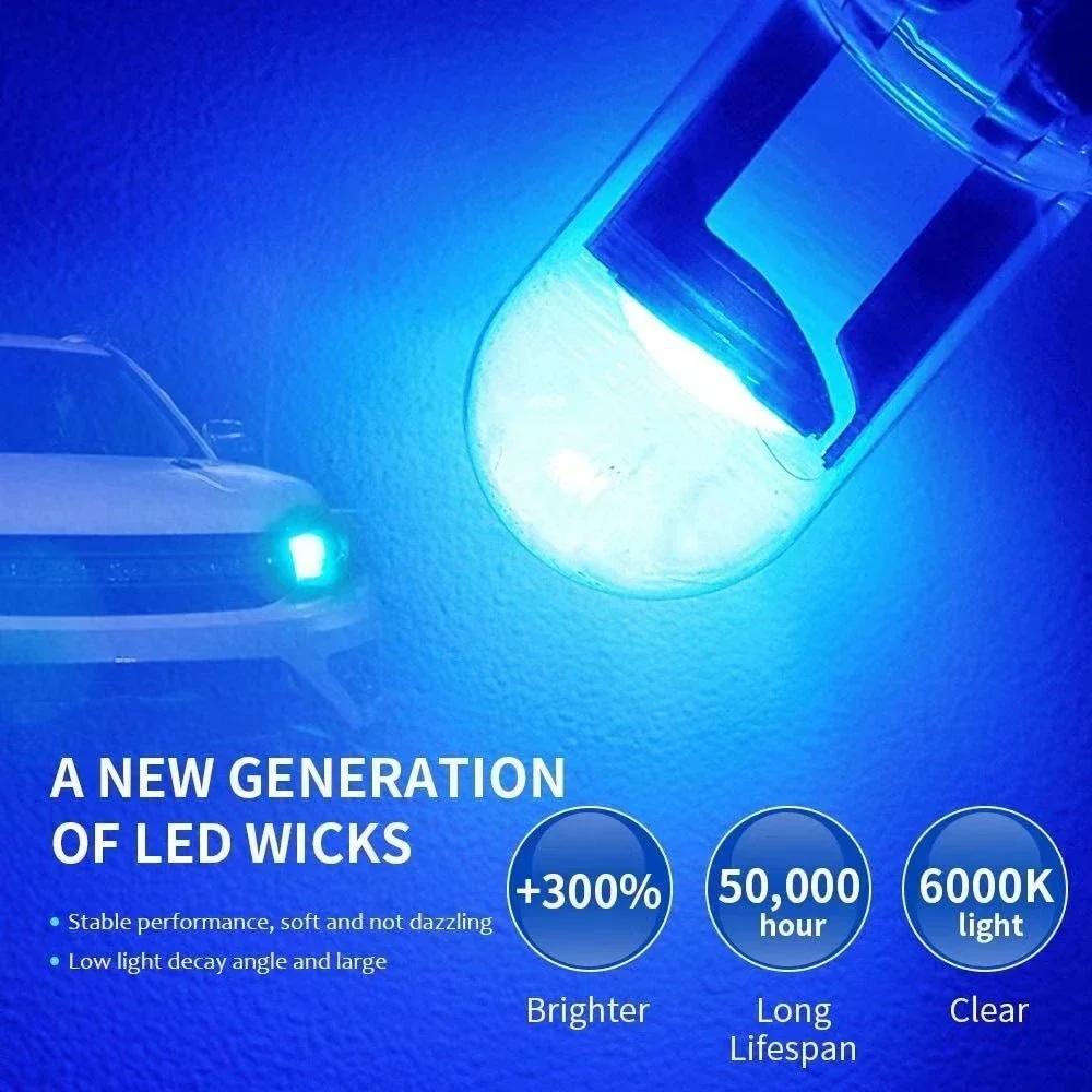 T10 W5W LED Canbus Glass COB 6000K Ярко-белая автомобильная лампа для чтения в салоне для автомобилей 12-24 В 168 194 192 DC Amagi