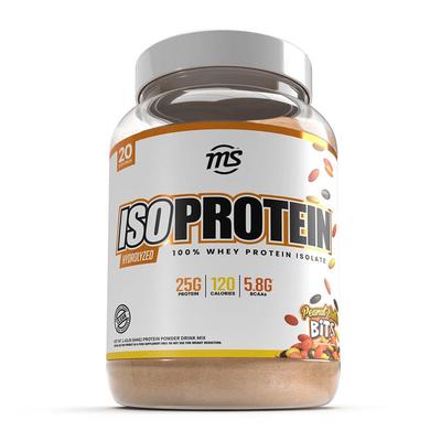 IsoProtein Гидролизованный 100% Изолят Сывороточного Протеина Порошок Арахисовая Паста 20 Порций, 1,42 фунта