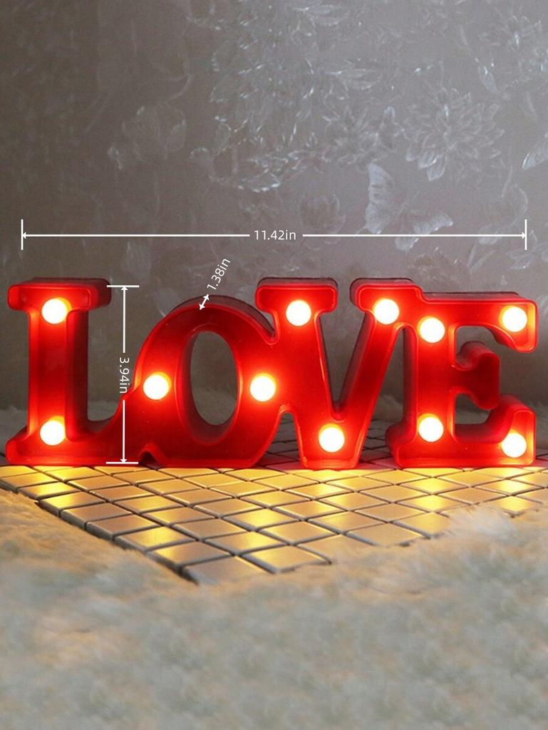 Xiaomi 1PC Creative LED Shaped Night Light, Powered by a Battery Box (Excluding Batteries), Suitable for Photography, and Party Decor