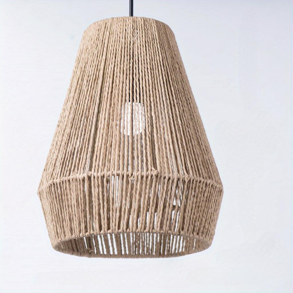 Weave Rope Lampshade Lighting Fixtures Rustic Decoration Hanging Lamp Shade for House Hallway Living Room Home Dining Room
