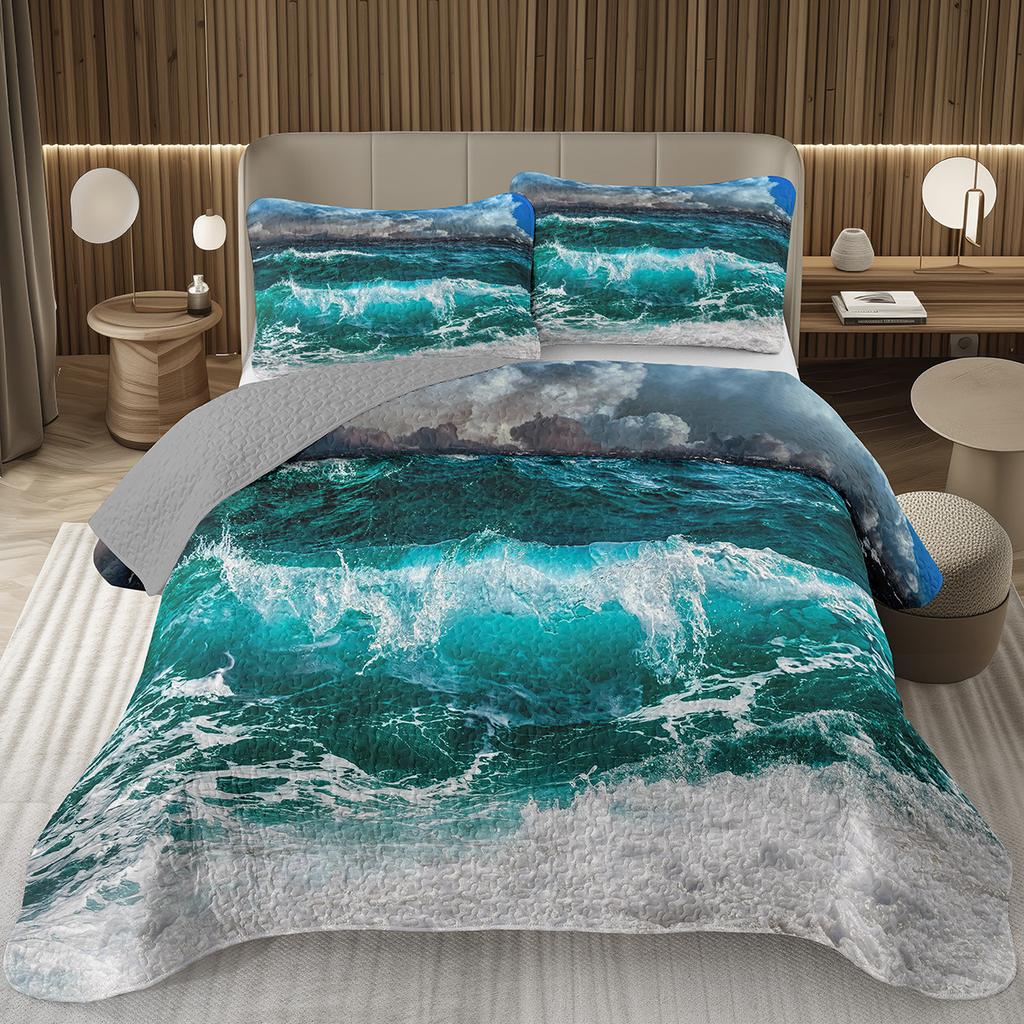 Покрывало Дерево Пейзаж Природы Покрывала для Мальчиков Девочек Реверсивный Серый Комплект Покрывала Современное Абстрактное Искусство Стеганое Постельное Белье Квин