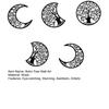 5 Pcs Black Tree Wall Decor Tree of Life Moon Phase Boho Wall Art Aesthetic Hollow-out Farmhouse Hanging Decor for Living Room