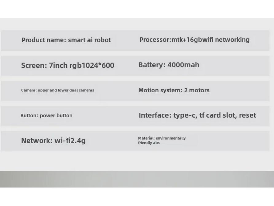 Детский робот с искусственным интеллектом для раннего образования и многофункциональным дисплеем для удаленного мониторинга