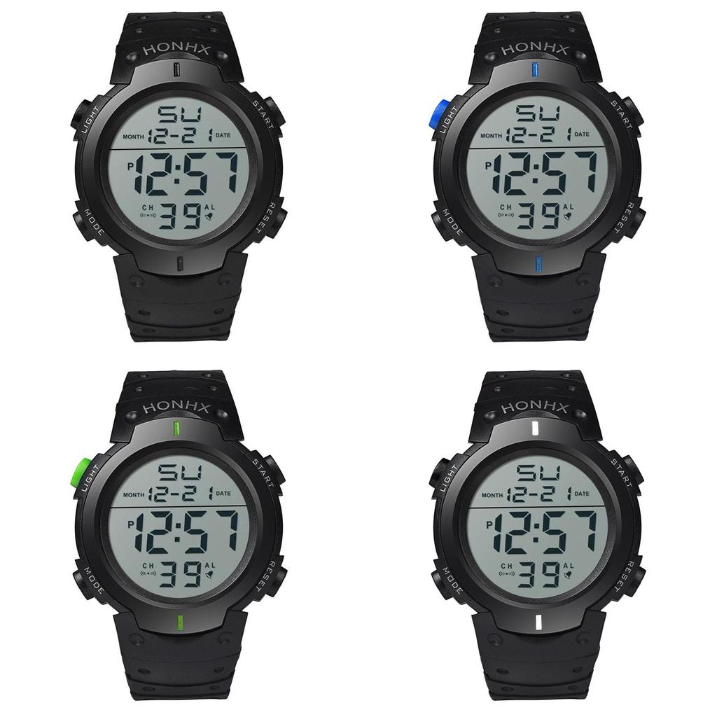 Стильные электронные часы Honhx для студентов с большим 50-мм дисплеем и функцией мирового времени
