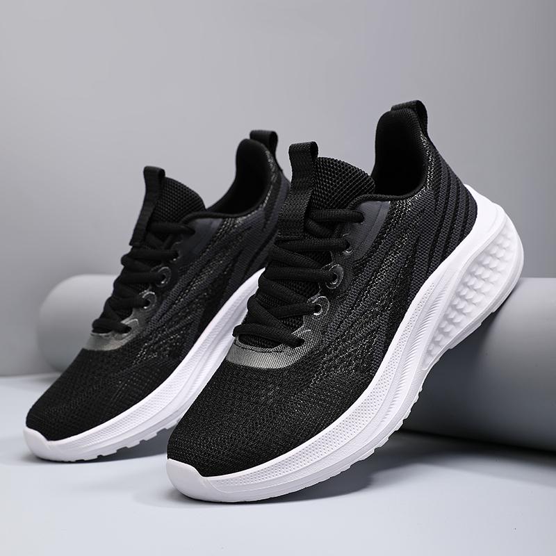 Fashion Women's Platform Training Lightweight Jogging Anti Slip Thick Sole Sports Wear-resistant Men's Casual Tennis Shoes Large Size