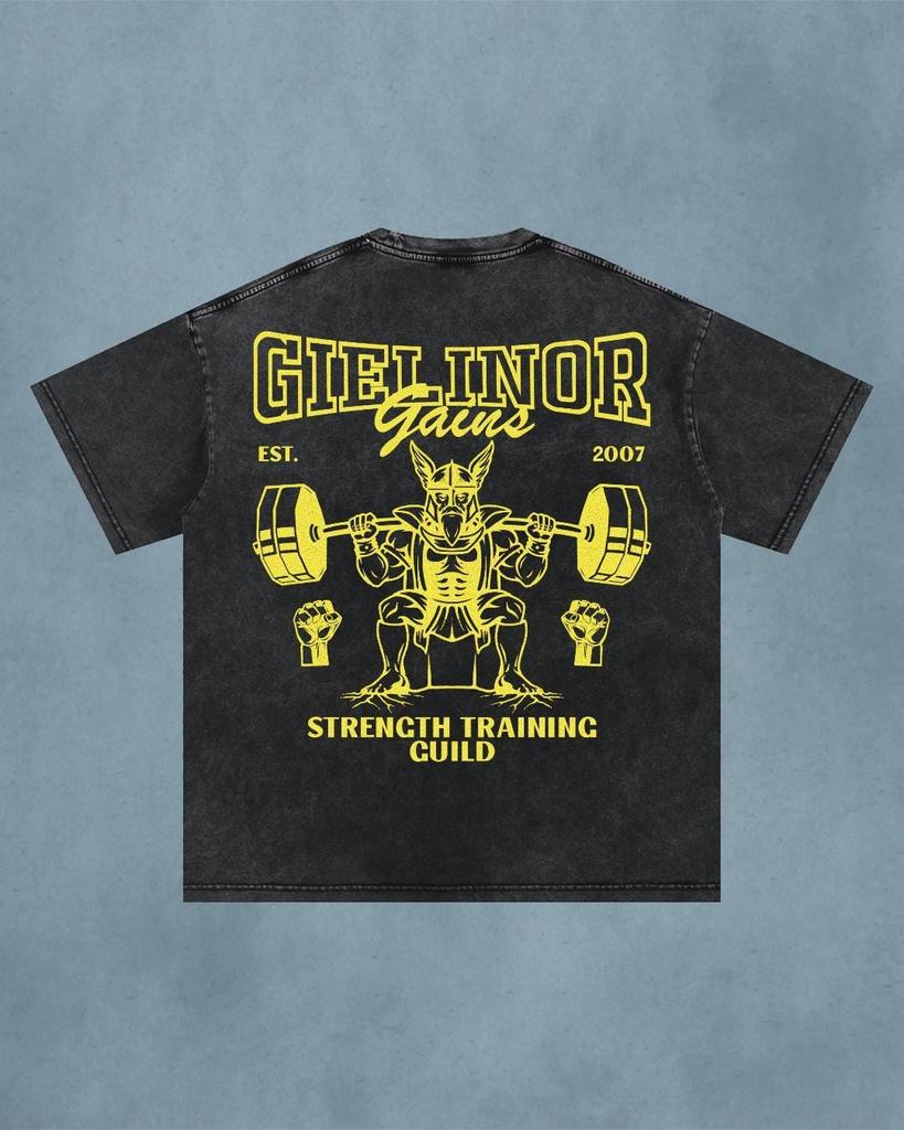 OSRS Strength Gains Shirt, Old School RuneScape Gym Tee, Fitness Meme Gamer T-Shirt, Workout Gamer Gift, Acid Wash Oversized Tee