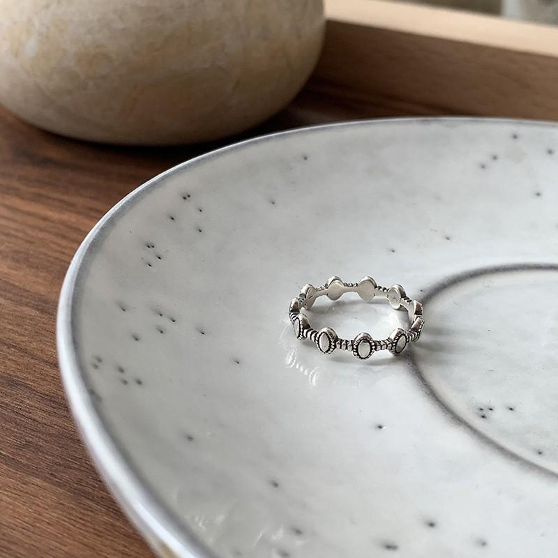 Кольцо из стерлингового серебра 925 пробы с неровным жемчугом - Женское стильное минималистичное кольцо с открытым дизайном