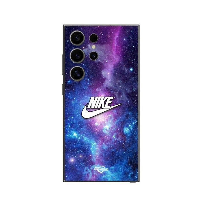 Coque pour Samsung Galaxy S24 ultra nike logo blanc espace coloré