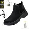 Waterproof Work Shoes Steel Toe Men Puncture-protective Work Boots Anti-smash Lightweight Protect Boots Indestructible Safety