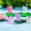 Микроландшафт Светящиеся Украшения Лягушки Светятся в Темноте Садовые Лягушки Миниатюры Офис