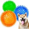 3 Pcs Squeaky Balls for Dogs Small, Fetch Balls for Dogs Rubber Bright Colors Puppy Toys Dog Toy Balls Dog Squeaky Toys Spike Ball Dog Chew Toys