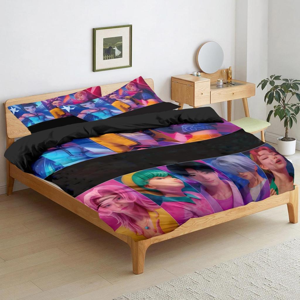 Three Piece Duvet Cover With Digital Printing Kit, Brushed Pillowcase, Duvet Cover