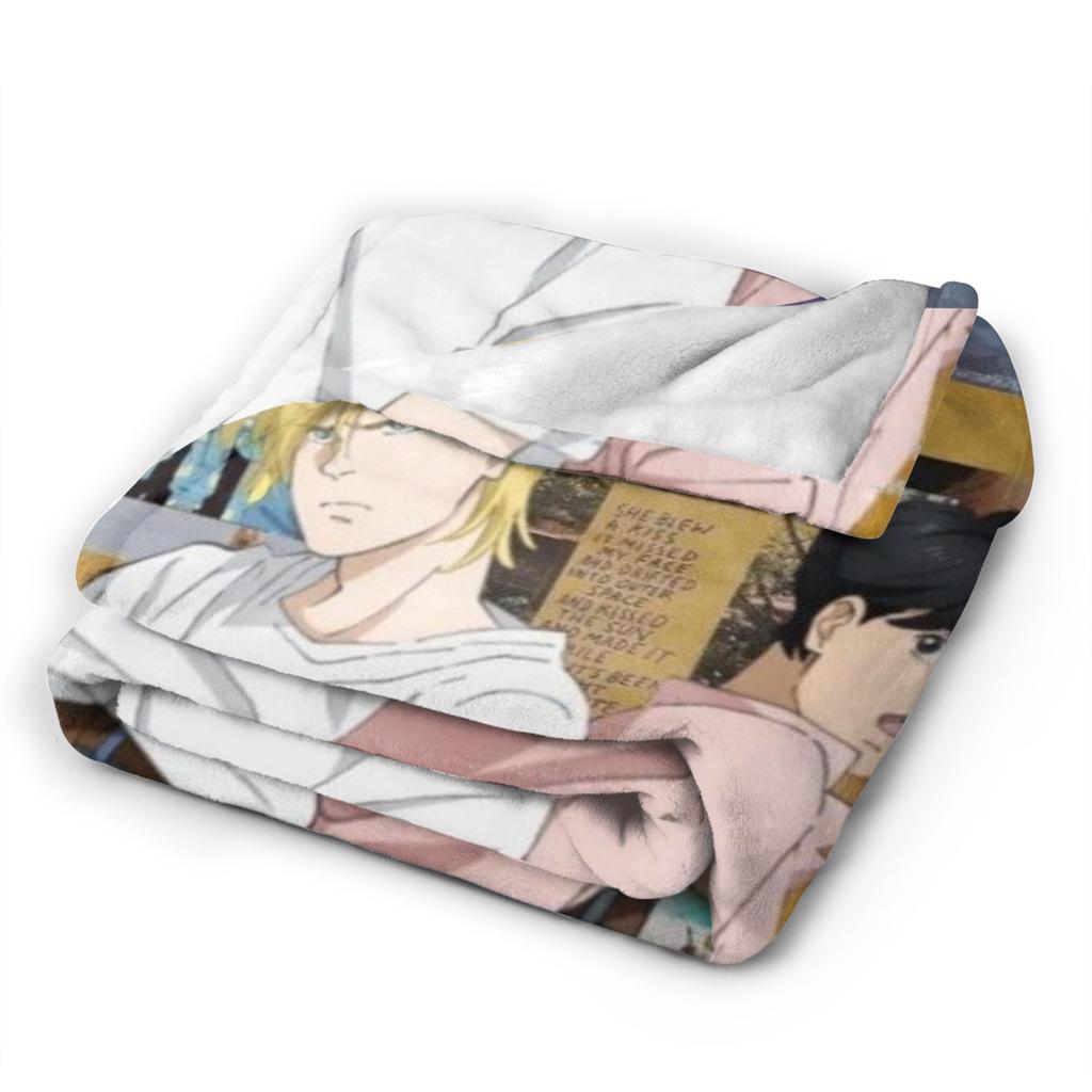 Пледы с символикой аниме Banana Fish, теплые, уютные, пушистые, для дивана, 50x60 дюймов, разных размеров, покрывало