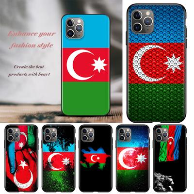 Чехол для телефона Apple iPhone 13 12 11 SE XS XR X 7 8 6 5 S mini Plus Pro MAX 2020, черный мягкий чехол с флагом Азербайджана
