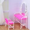1 Set Dollhouse Mini Dressing Table Colorful Easy-using Modern Doll House Furniture Dresser for Play