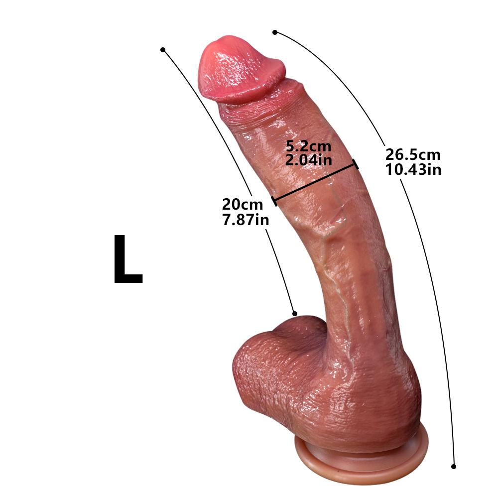 Ультрареалистичный мягкий силиконовый дилдо, 10,6 дюймов, реалистичный, с сильной присоской, большими яйцами и венами для реалистичной анальной игры, идеальный взрослый для женщин