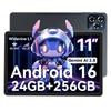 TABWEE W90 11-дюймовый планшет Android 16, 24 ГБ ОЗУ, 256 ГБ памяти(2 ТБ ТФ),Большой дисплей Widevide L1, восьмиядерный T615, 8000 мАч, 5G WiFi, 4G LET, 18 Вт